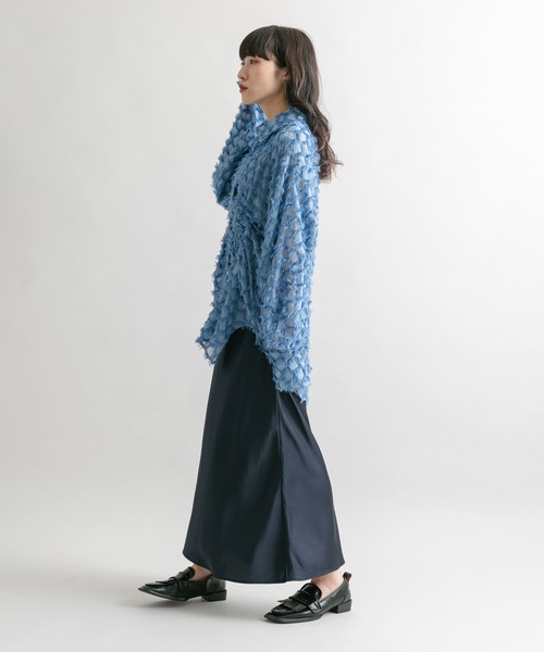 KBF（ケイビーエフ）の「サテンバイアススカート（スカート・レディース・グレー/ネイビー/アイボリー・ONE）」の14枚目の写真