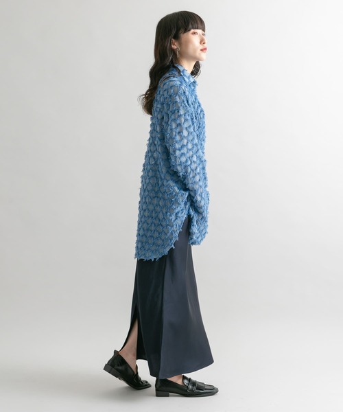 KBF（ケイビーエフ）の「サテンバイアススカート（スカート・レディース・グレー/ネイビー/アイボリー・ONE）」の15枚目の写真