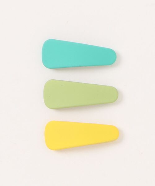 bibmilk(ビブミルク)の「BIBMILK MINI ALMOND CLIPS 3PCS(バレッタ/ヘアクリップ・キッズ・グリーン系2/グリーン系1/ピンク系3/ピンク系4/オレンジ系1/ブルー系1/イエロー系1/ピンク系1/ピンク系2/オレンジ系2・ONE SIZE)」の2枚目の写真