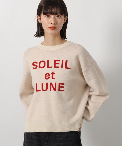 LAKOLE（ラコレ）の「アソートロゴジャガードニット / 204482（ニット/セーター・レディース・アイボリー/オレンジ/グレー/ネイビー・FREE）」の3枚目の写真