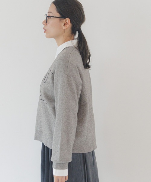 LAKOLE（ラコレ）の「アソートロゴジャガードニット / 204482（ニット/セーター・レディース・アイボリー/オレンジ/グレー/ネイビー・FREE）」の10枚目の写真