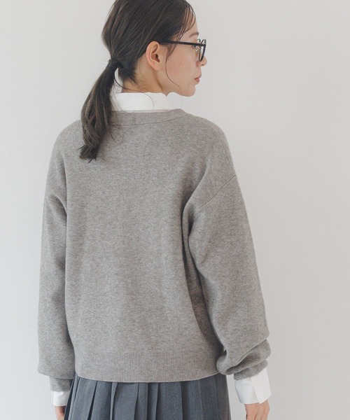 LAKOLE（ラコレ）の「アソートロゴジャガードニット / 204482（ニット/セーター・レディース・アイボリー/オレンジ/グレー/ネイビー・FREE）」の11枚目の写真