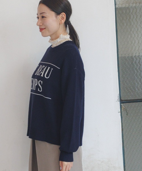 LAKOLE（ラコレ）の「アソートロゴジャガードニット / 204482（ニット/セーター・レディース・アイボリー/オレンジ/グレー/ネイビー・FREE）」の14枚目の写真