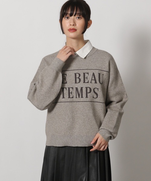 LAKOLE（ラコレ）の「アソートロゴジャガードニット / 204482（ニット/セーター・レディース・アイボリー/オレンジ/グレー/ネイビー・FREE）」の17枚目の写真