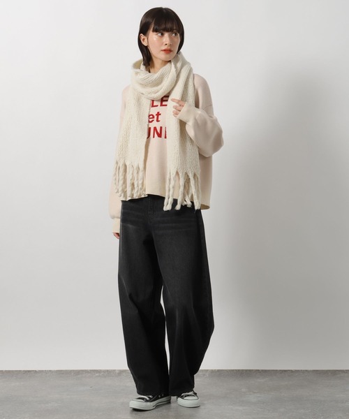 LAKOLE（ラコレ）の「アソートロゴジャガードニット / 204482（ニット/セーター・レディース・アイボリー/オレンジ/グレー/ネイビー・FREE）」の20枚目の写真