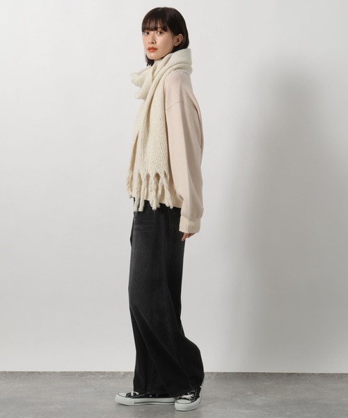 LAKOLE（ラコレ）の「アソートロゴジャガードニット / 204482（ニット/セーター・レディース・アイボリー/オレンジ/グレー/ネイビー・FREE）」の21枚目の写真