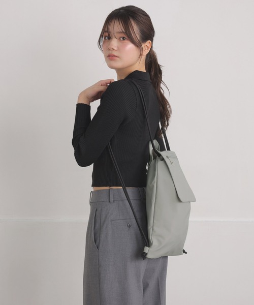 ALTROSE（アルトローズ）の「ナップサック リュック リュックサック マット（バックパック/リュック・レディース・ライトグレー/アイボリー/ブラック・FREE）」の11枚目の写真