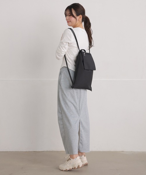 ALTROSE（アルトローズ）の「ナップサック リュック リュックサック マット（バックパック/リュック・レディース・ライトグレー/アイボリー/ブラック・FREE）」の18枚目の写真