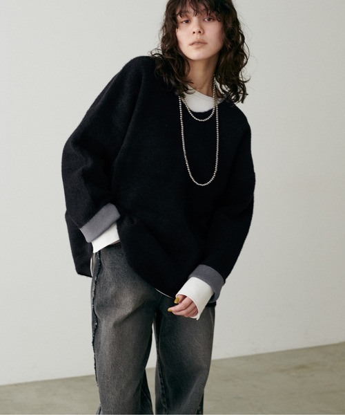 【セール】【LARUTA】フェレットタッチシャギー接結2WAYニット（ニット/セーター）｜LARUTA（ラルータ）