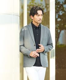 【セットアップ対応】カシミヤタッチ ピーチ起毛 ストレッチ ジャケット