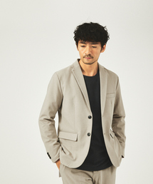 ABAHOUSE GRAY | 【秋冬生地/セットアップ対応】カシミヤタッチ ピーチ起毛 ストレッチ ジャケット(テーラードジャケット)