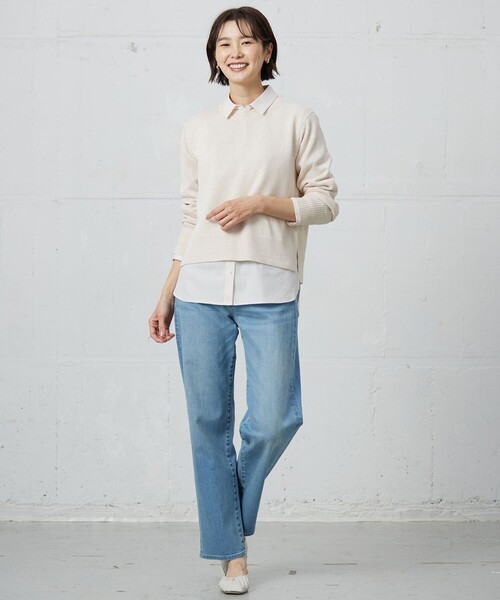 J.PRESS(ジェイプレス)の「【洗える】BEZ VEGA シャツカラー ブラウス(シャツ/ブラウス・レディース・イエロー系1/サックスブルー系1/ピンク系1・9/11)」の18枚目の写真