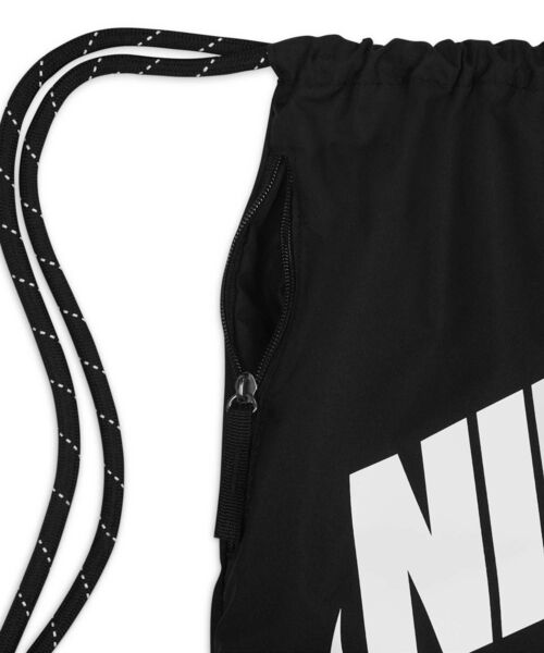 NIKE（ナイキ）の「ナイキ ヘリテージ ドローコードバッグ (13L) / Nike Heritage Drawstring Bag (13L) DC4245-010 Black（エコバッグ/サブバッグ・メンズ・ブラック・ONE SIZE）」の7枚目の写真