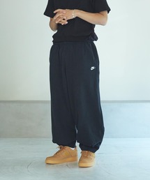 NIKE(iCL)́sZbgAbvΉitiCL Nu t[X Y I[o[TCYh t` e[ pc / Nike Club Fleece Men's Oversized French Terry Pants  HJ1823-010 Black(XEFbgpc)