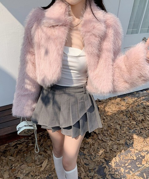 ルネ♡エコファー　ショートコート エコファーショートコート「K942」-RUIRUE BOUTIQUE