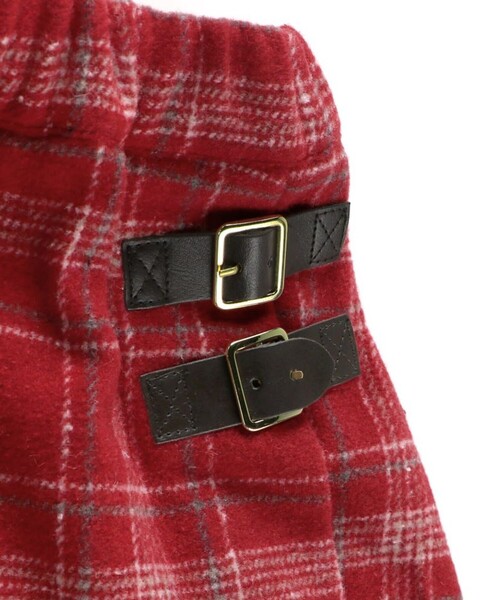 BRANSHES(ブランシェス)の「シャギーチェックスカート(スカート・キッズ・レッド/ブルー・90/100/110/120/130/140/150)」の10枚目の写真