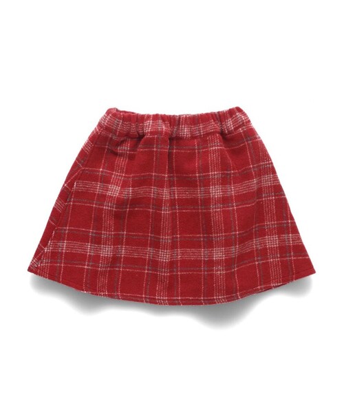 BRANSHES(ブランシェス)の「シャギーチェックスカート(スカート・キッズ・レッド/ブルー・90/100/110/120/130/140/150)」の14枚目の写真
