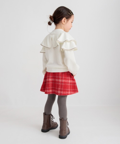 BRANSHES(ブランシェス)の「シャギーチェックスカート(スカート・キッズ・レッド/ブルー・90/100/110/120/130/140/150)」の17枚目の写真