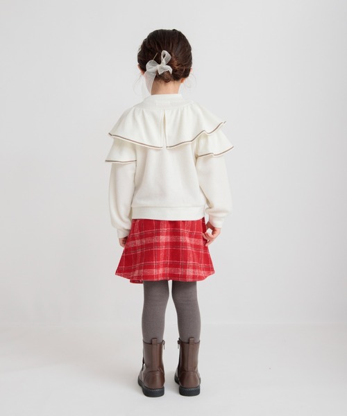 BRANSHES(ブランシェス)の「シャギーチェックスカート(スカート・キッズ・レッド/ブルー・90/100/110/120/130/140/150)」の18枚目の写真