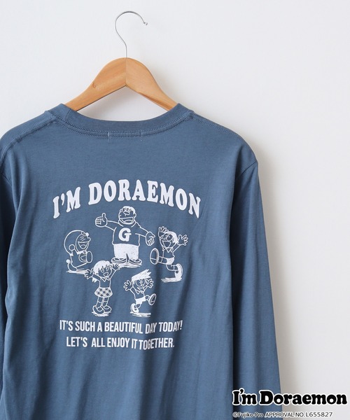 sanrio(サンリオ)の「I'm Doraemon長袖Tシャツ(Tシャツ/カットソー・メンズ・ブラック/オフホワイト/ネイビー/ブルーグレー/オートミール/ネイビー系・LL/M/L)」の6枚目の写真