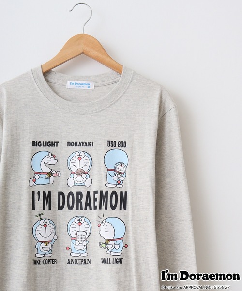 sanrio(サンリオ)の「I'm Doraemon長袖Tシャツ(Tシャツ/カットソー・メンズ・ブラック/オフホワイト/ネイビー/ブルーグレー/オートミール/ネイビー系・LL/M/L)」の4枚目の写真
