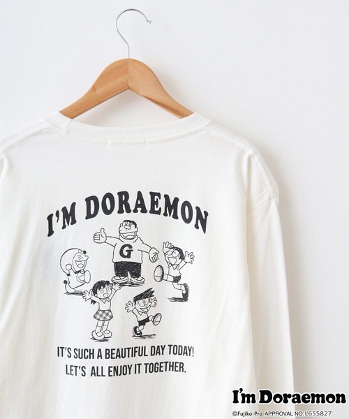 sanrio(サンリオ)の「I'm Doraemon長袖Tシャツ(Tシャツ/カットソー・メンズ・ブラック/オフホワイト/ネイビー/ブルーグレー/オートミール/ネイビー系・LL/M/L)」の2枚目の写真