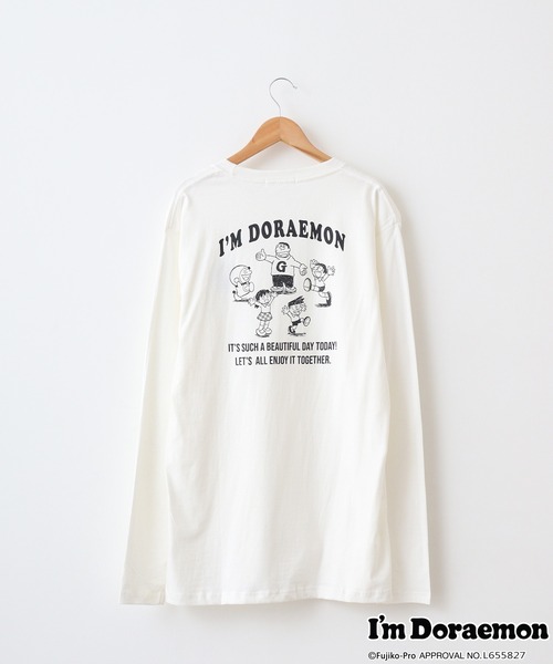 sanrio(サンリオ)の「I'm Doraemon長袖Tシャツ(Tシャツ/カットソー・メンズ・ブラック/オフホワイト/ネイビー/ブルーグレー/オートミール/ネイビー系・LL/M/L)」の18枚目の写真