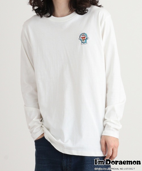 sanrio(サンリオ)の「I'm Doraemon長袖Tシャツ(Tシャツ/カットソー・メンズ・ブラック/オフホワイト/ネイビー/ブルーグレー/オートミール/ネイビー系・LL/M/L)」の10枚目の写真