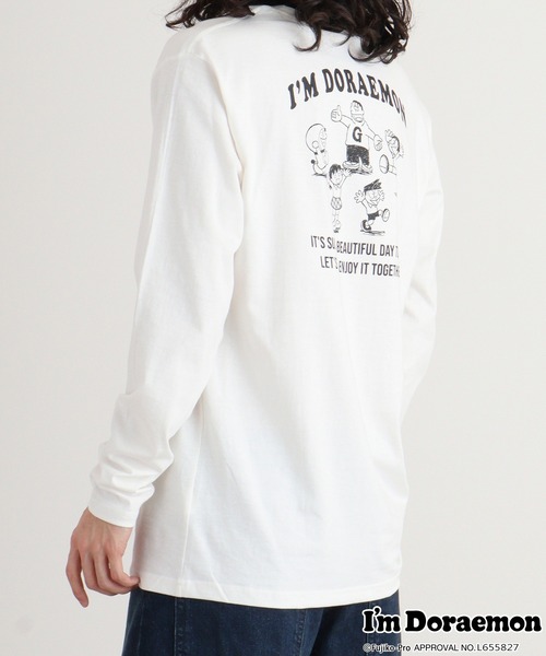 sanrio(サンリオ)の「I'm Doraemon長袖Tシャツ(Tシャツ/カットソー・メンズ・ブラック/オフホワイト/ネイビー/ブルーグレー/オートミール/ネイビー系・LL/M/L)」の12枚目の写真