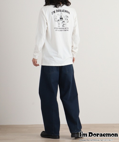 sanrio(サンリオ)の「I'm Doraemon長袖Tシャツ(Tシャツ/カットソー・メンズ・ブラック/オフホワイト/ネイビー/ブルーグレー/オートミール/ネイビー系・LL/M/L)」の14枚目の写真