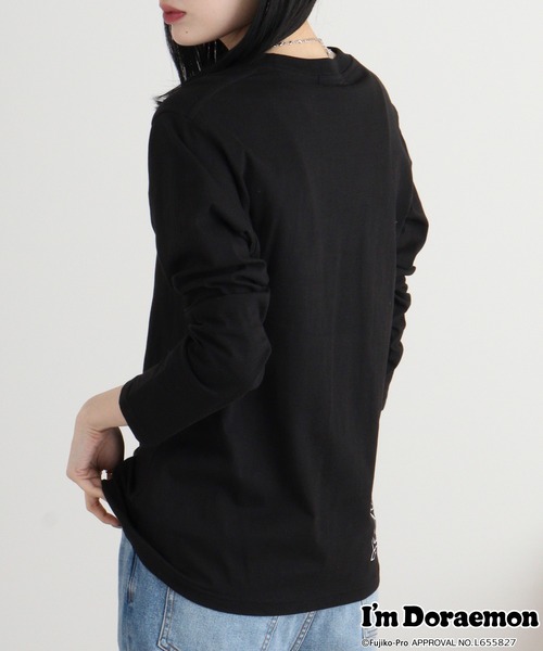 sanrio(サンリオ)の「I'm Doraemon長袖Tシャツ(Tシャツ/カットソー・メンズ・ブラック/オフホワイト/ネイビー/ブルーグレー/オートミール/ネイビー系・LL/M/L)」の7枚目の写真