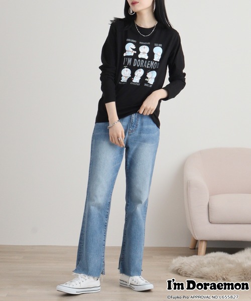 sanrio(サンリオ)の「I'm Doraemon長袖Tシャツ(Tシャツ/カットソー・メンズ・ブラック/オフホワイト/ネイビー/ブルーグレー/オートミール/ネイビー系・LL/M/L)」の8枚目の写真