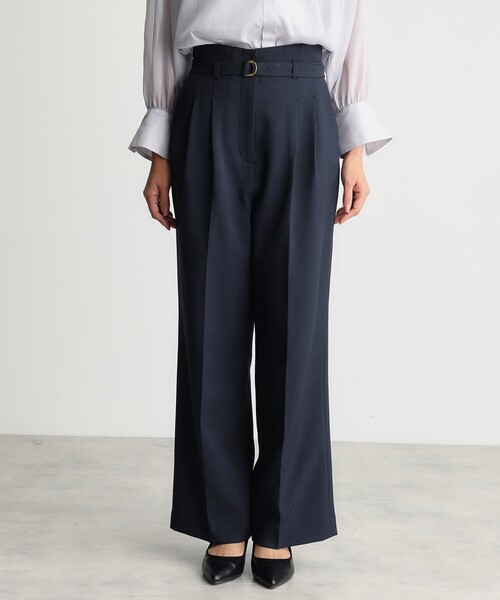 THE SHOP TK （ザ ショップ ティーケー ）の「【ONOFF活躍／セレモニー／通勤】CAVIAN タックワイドパンツ／洗える（その他パンツ・レディース・ネイビー/チャコールグレー・11/13/12）」の12枚目の写真