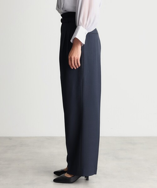 THE SHOP TK （ザ ショップ ティーケー ）の「【ONOFF活躍／セレモニー／通勤】CAVIAN タックワイドパンツ／洗える（その他パンツ・レディース・ネイビー/チャコールグレー・11/13/12）」の14枚目の写真