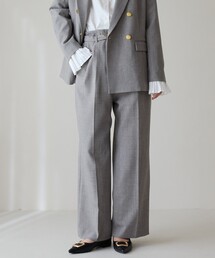 THE SHOP TK  | 【ONOFF活躍／セレモニー／通勤】CAVIAN タックワイドパンツ／洗える(その他パンツ)