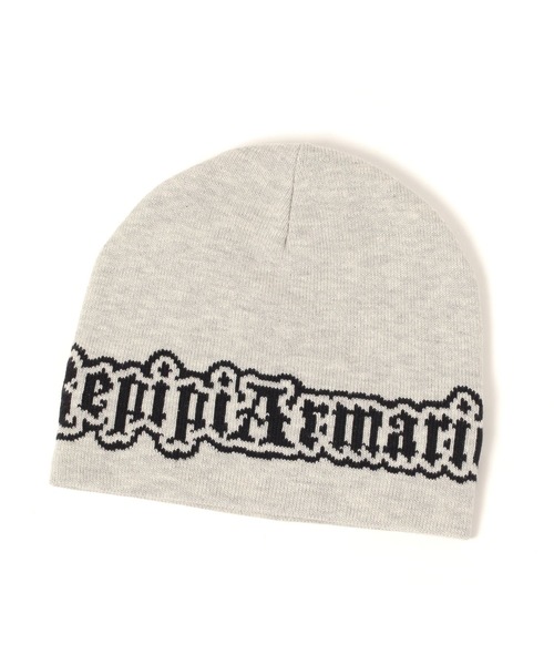 repipi armario（レピピ アルマリオ）の「【おうちで洗える】RAロゴビーニー（ニットキャップ/ビーニー・キッズ・グレー/ブラック・FREE）」の2枚目の写真