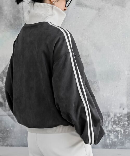 rps(アールピーエス)の「スエードポンチトラックジャケット(ブルゾン・レディース・モカ/チャコールグレー/グレイッシュベージュ/アイボリー/ブラック/ホワイト系その他4/ブラウン・フリー)」の18枚目の写真