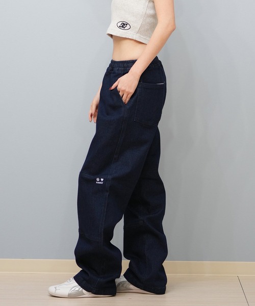 ELEMENT(エレメント)の「ELEMENT/エレメント ダブルニーデニム ユニセックスBF023-709(デニムパンツ・レディース・スミクロ/ライトインディゴブルー/インディゴブルー・FREE)」の12枚目の写真