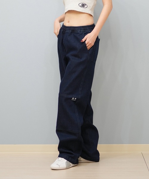ELEMENT(エレメント)の「ELEMENT/エレメント ダブルニーデニム ユニセックスBF023-709(デニムパンツ・レディース・スミクロ/ライトインディゴブルー/インディゴブルー・FREE)」の14枚目の写真