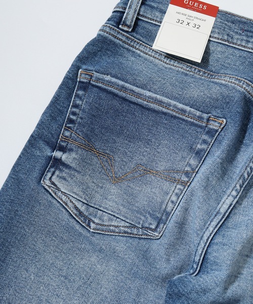 Guess（ゲス）の「GUESS MID RISE SLIM STRAIGHT-PHILIP スリムジーンズ（デニムパンツ・メンズ・インディゴブルー・29inch/30inch/31inch/32inch）」の6枚目の写真
