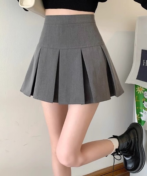 paravion(パラビオン)の「プリーツミニスカート/インナーパンツ付き(スカート・レディース・グレー/ブラック・LARGE/SMALL/MEDIUM)」の3枚目の写真