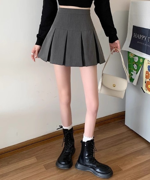 paravion(パラビオン)の「プリーツミニスカート/インナーパンツ付き(スカート・レディース・グレー/ブラック・LARGE/SMALL/MEDIUM)」の6枚目の写真