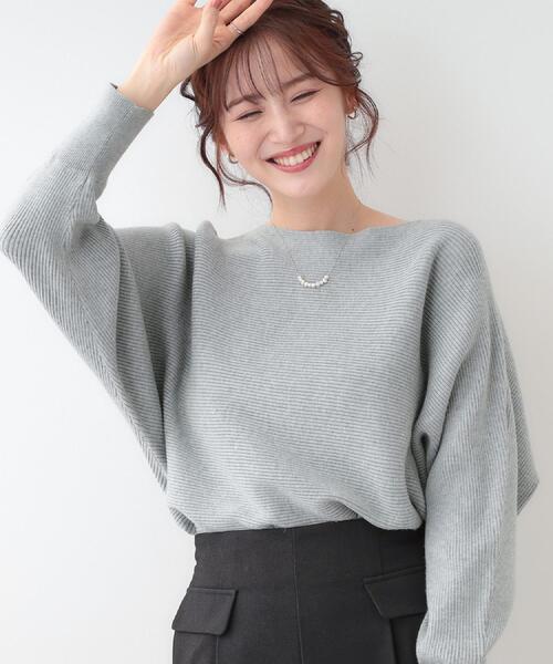 DRESKIP（ドレスキップ）の「【洗える】上品で華やかに アンジェリーナ ドルマンニット（ニット/セーター・レディース・ブラック/グレー/オフホワイト/ブルー系その他/ピンク系・02/01）」の3枚目の写真