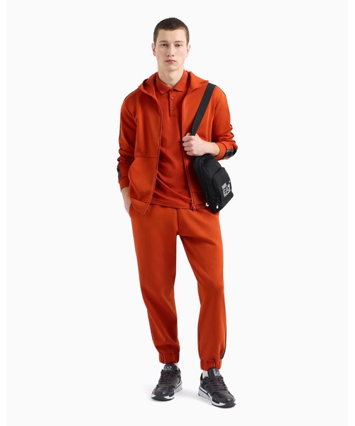 EMPORIO ARMANI EA7（エンポリオアルマーニイーエーセブン）の「【エンポリオ アルマーニ EA7】Logo Series ポロシャツ コットンジャージー（ポロシャツ・メンズ・キナリ/ブラック/オレンジ系・MEDIUM/LARGE/SMALL/X-LARGE/XX-LARGE/XXX-LARGE/X-SMALL）」の7枚目の写真