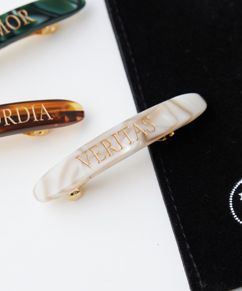 IENA（イエナ）の「MALUS/マリュス バレッタ small（バレッタ/ヘアクリップ・レディース・アイボリー/ブラウン/グリーン・FREE）」の2枚目の写真