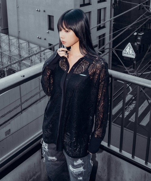 Subciety(サブサエティ)の「Paisley lace loose shirt【WOMENS】(シャツ/ブラウス・レディース・ブラック/ホワイト・FREE)」の7枚目の写真