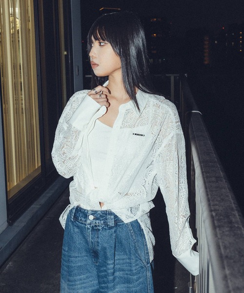 Subciety(サブサエティ)の「Paisley lace loose shirt【WOMENS】(シャツ/ブラウス・レディース・ブラック/ホワイト・FREE)」の6枚目の写真