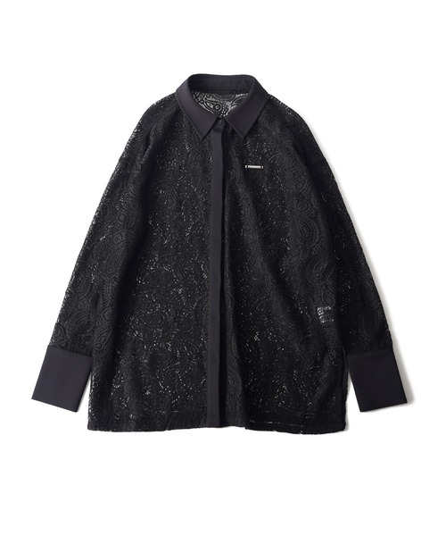 Subciety(サブサエティ)の「Paisley lace loose shirt【WOMENS】(シャツ/ブラウス・レディース・ブラック/ホワイト・FREE)」の3枚目の写真