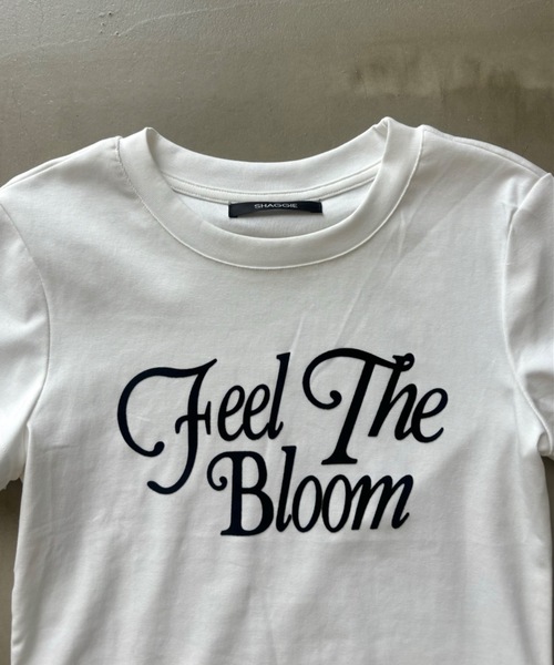 SHAGGIE(シャギー)の「フロックプリントミニタイトTEEシャツ(Tシャツ/カットソー・レディース・ブラック/グレー/ライトブルー/ホワイト/ピンク・FREE)」の9枚目の写真