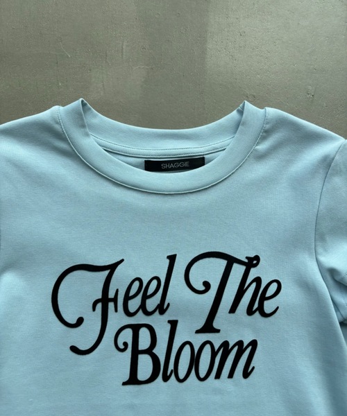 SHAGGIE(シャギー)の「フロックプリントミニタイトTEEシャツ(Tシャツ/カットソー・レディース・ブラック/グレー/ライトブルー/ホワイト/ピンク・FREE)」の6枚目の写真